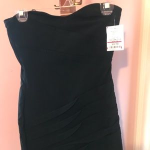 Black strapless tube dress